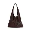 Bolsa Hobo de Laço Estilo Francês Coreano 2026 Nova Vintage Grande Capacidade Versátil Bolsa de Ombro para Mulheres