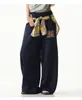 Pantalones de Chándal Unisex con Diseño de Estructura en el Dobladillo a Cuadros Patchwork Estilo Retro Americano Perezoso de Largo Completo Pantalones Paracaídas Modernos
