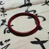 Pulseira Estilo Xiaohongshu de Concubina Imperial, Pulseira Transparente de Vidro Redondo Grosso Anti-Jade Gelo, Acessório Hanfu, Pulseira Antiga com Sino para Mulheres
