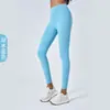 Calça de Yoga LULU Sem Marcas Feminina Cintura Alta Emagrecimento Quadril Linha T Nua Alta Elasticidade Apertada Corrida Fitness