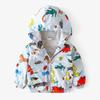 Ropa de Carga para Niños Abrigo para Niño Primavera Nuevo Ropa para Niños Bebé Dibujos Animados Dinosaurio Cierre Camisa Chaqueta Cortavientos