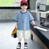 Conjunto de Verano Fresco y Elegante para Niños 2026 Nuevo Modelo para Bebés y Niños, Conjunto de Dos Piezas de Manga Corta de Verano para Bebés y Niños de Moda