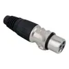 Agulha de Cobre Preto Três Vias XLR Queimando Cabelo Microfone Profissional XLR Balanceado Cabeça XLR Três Vias Cabeça Caron Macho e Fêmea