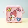 Monedero de silicona con forma de cueva cuadrada para niños, bolso cruzado para caminar, divertido y bonito bolso de silicona para cambio.