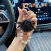 Corea del Sur Dongdaemun Hilo de Perlas Flor de Rosa Llavero Estilo Coreano Exquisito Llavero de Coche Colgante para Bolsos para Mujeres