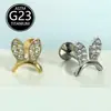 Venda Quente Transfronteiriça Novo Lábio Unha F136 Joia Piercing Titânio Orelha Lábio Unha Fofa 6-10mm Unha do Osso da Orelha em Estoque