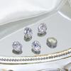 Dan de Cristal Dongzhou Forma de Uña Diamante Destello de Fuego Oval Almohada Estrella Circonio Fino Huevo Estrella Circonio Accesorios para Uñas Estilo Popular de Celebridad de Internet