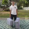 Bolsas de embalaje para almacenamiento, bolsas tejidas, bolsas rojas, blancas y azules, bolsas grandes de embalaje para mudanza, maletas, sacos, bolsillos