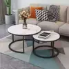 Juego de mesa de centro pequeño para sala de estar, uso doméstico, juego combinado de mesa de centro redonda, mesa de centro moderna minimalista para casa de huéspedes
