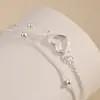 Pulsera de Amor Simple de Doble Capa Estilo Coreano para Mujer Ins Libro de Caperucita Roja Mismo Estilo Fresca y Dulce Combinable Pulsera con Forma de Corazón