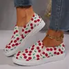 Tênis de Lona Transfronteiriços Europeus e Americanos, Novos Modelos Femininos para Exportação, Tênis Slip-On Atacado para Mulheres, Primavera e Outono, Tamanho Grande, Bico Redondo, Tamanhos Grandes Atacado