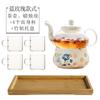 Tetera de vidrio resistente al calor con forma de flor, taza de té de vidrio transparente con forma de flor, té de la tarde, tetera de fruta con forma de flor, traje calefactor con forma de vela