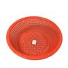 Cesta de Lavar Cor Canteen Cesta Plástica Redonda Cesta de Escorrer para Cozinha Malha Grossa e Densa Peneira Espessada Cesta de Armazenamento de Frutas e Vegetais