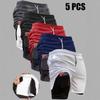 Paquete de Cinco Shorts de Running de Verano para Hombre Deportivos Casuales Sueltos de Doble Capa talla extra Baloncesto Fitness Shorts Sueltos