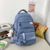 Mochila Escolar Estilo Coreano, Bolso Casual para Mujeres de Secundaria, Mochila Sencilla para Estudiantes Universitarios, Gran Capacidad, Bolso Casual de Alta Gama para Hombres