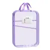 Bolsa de Clasificación de Temas en Forma de L, Bolsa Transparente Portátil para Documentos, Bolsa de Libros de Malla con Apertura Grande, Bolsa para Exámenes, Bolsa de Almacenamiento para Exámenes