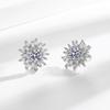 Brincos de diamante de girassol novos requintados transfronteiriços do AliExpress para mulheres, brincos banhados a ouro para outono e inverno, brincos da moda de alta qualidade
