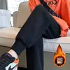 Pantalones Casuales para Mujer 2025 Otoño e Invierno Nuevos Pantalones Deportivos Forrados de Felpa Primavera y Otoño Ropa Exterior Holgada para Mujer Pantalones de Pierna Ancha