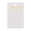 Papel Cartão Branco com Estampa Dourada A36 Cartão de Grampo 10X6.4 Cartão de Exibição de Grampos de Cabelo Boutique High-End BB Clip