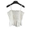 Talla grande para mujer, top de tubo de verano, tirante base corto en el pecho, 200 kg, gordita, camisola desmontable, chaleco 3225