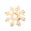 Llave Multifuncional de Copo de Nieve, Herramienta de Llave de Copo de Nieve Portátil para Exteriores, Llave Hexagonal Multifuncional de Aleación de Acero de Alto Carbono