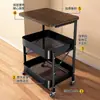 Estante de Almacenamiento Pequeño con Carrito Móvil Mesa de Noche Mesa Lateral para Sofá de Sala de Estar Mesa de Café Estante de Almacenamiento para Snacks