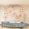 Árbol para Gatos de Pared DIY Marco de Escalada para Gatos Montado en Pared Rascador para Gatos Montado en Pared Plataforma de Salto para Gatos Estante para Gatos de Madera Maciza Cama para Gatos Integrada