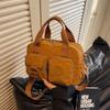 Bolso multibolsillos de tela informal para mujer, bandolera de hombro portátil de gran capacidad, de moda transfronteriza