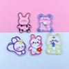 Colgante de acrílico transparente de doble cara con forma de oso y conejo, ideal para hacer pendientes, bolsos, llaveros y colgantes de coche.