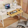 Tablero de extensión de escritorio, escritorio de computadora de oficina, bandeja para teclado, plegable, estante de almacenamiento sin taladro, mesa de extensión de brazo