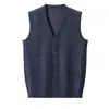 Colete de tricô masculino para comércio exterior transfronteiriço, roupa íntima masculina para outono e inverno, jaqueta colete de tricô quente slim fit para homens