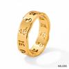 Anillo retro para hombres y mujeres, fuente transfronteriza, fábrica, acero inoxidable, mantra de seis caracteres, anillo de joyería de acero inoxidable hueco