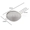 Tamiz de Harina Acero Inoxidable Punta de Cocina Oreja Rejillas de Aceite Olla Caliente Cuchara para Freír Filtro de Jugo de Leche de Soya Valla con Fugas Mayoreo