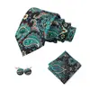 Conjunto de Gravata Masculina de Luxo Personalizado com Três Peças Formal de Negócios Casamento Gravata Jacquard Estampada Bordada