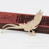 Yiwu Gold Ray cor cobre banhado a ouro DIY borboleta óleo gota ponto Esmeralda queimando broche azul um par de antiguidades francesas B2417
