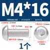 Tornillos de Cabeza Semiredonda con Cavidad Hexagonal de Aleación de Aluminio 6061 Tornillos de Cabeza Redonda tipo Copa, Cabeza Redonda, Cabeza de Hongo de Aluminio M3M4M5M6