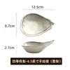 Cerámica Retro Japonesa Pintada a Mano Bajo Esmalte Pera Vajilla Placa de Cena Doméstica Plato Profundo para Postre Pasta Tazón de Desayuno con Pie Alto