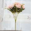 Direto da Fábrica Europeu mini peônia peônia flor de seda europeia planta de casamento decoração flor artificial