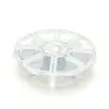 Caja de Almacenamiento Transparente Redonda Zihex de 8 Compartimentos Caja Transparente de Plástico PP Caja para Piezas de Embalaje de Juguetes de Pesca DIY Joyería