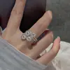 Anillo de Margarita Retro de Diseño de Nicho Estilo Coreano de Plata de Ley S925 Anillo Simple de Moda Estilo Coreano Venta al por Mayor