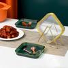 Plato para huesos de pala plato para huesos casero mesa de comedor Plato para basura de espinas de pescado plato de plástico para frutas y bocadillos plato pequeño para postre plato para frutas secas