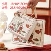 Bolsas de regalo para el Festival de Medio Otoño chino, cajas de regalo para pasteles de luna, cajas de regalo para pasteles de luna pintadas a mano y cajas de regalo portátiles - perfectas para regalar a los maestros en el Día del Maestro