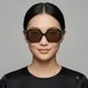 Nuevas Gafas de Sol de Moda con Patilla de Letra Hueca de Montura Grande Poligonal, Degradadas, de Caja, Retro, de Alta Gama, con Protección Solar