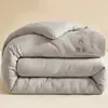 Colcha de fibra de soja tingida em cor sólida, sem tingimento, Classe A, para primavera e outono, espessada para o inverno, colcha de ar condicionado para o verão, colcha fina