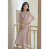 Vestido de Verano para Mujer Trece Líneas Nuevo Estilo Chino Estilo Nacional Corte Flor Cheongsam Mejorado Retro Elegante Reductor de Edad Cintura Vestido Largo