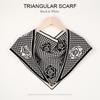 Bufanda triangular de doble cara tejida en blanco y negro con hebilla magnética nueva de otoño e invierno, bufanda chal de cuello de alta calidad con bola dorada pequeña para mujer