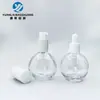Nueva botella cuentagotas esférica de 10 ml para aceites esenciales 75 ml botella de vidrio para líquidos cosméticos 30 ml botella con bulbo para base de maquillaje líquida