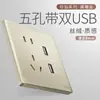 Schneider Enchufe Interruptor Doble Control Cinco Agujeros 86 USB Montado en Pared Carga Rápida Empotrado Instalación Oculta para Uso Doméstico