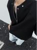 Camiseta de Hombre Estilo High Street Americano, Media Cremallera, Manga Corta, con Diseño Único, Tela Pesada, Marca de Tendencia, Manga Corta de Nicho