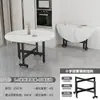 Mesa dobrável, mesa redonda para apartamentos pequenos, mesa redonda grande multifuncional, mesa redonda extra-grossa e móvel, mesa de jantar dobrável para sala de estar